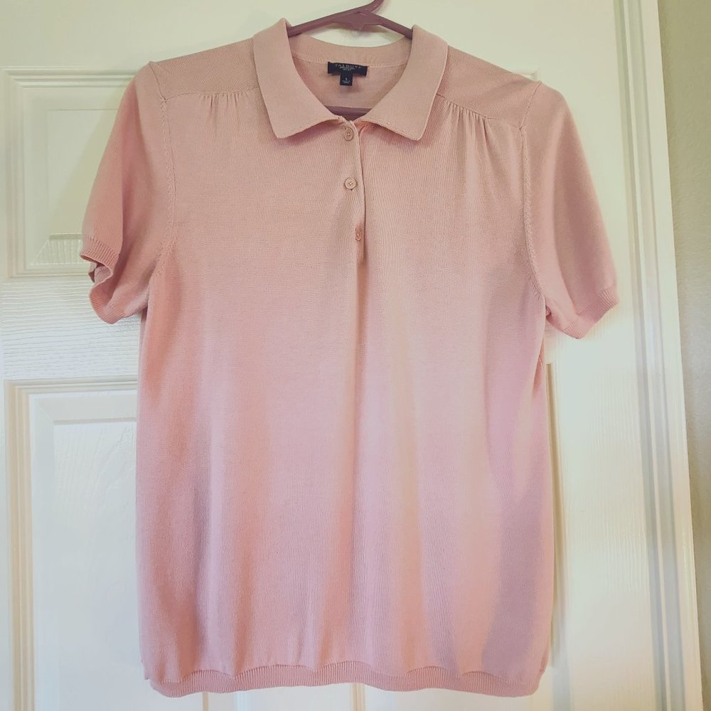 Talbot's Silk-Cotton Blend Short Sleeve Sweater